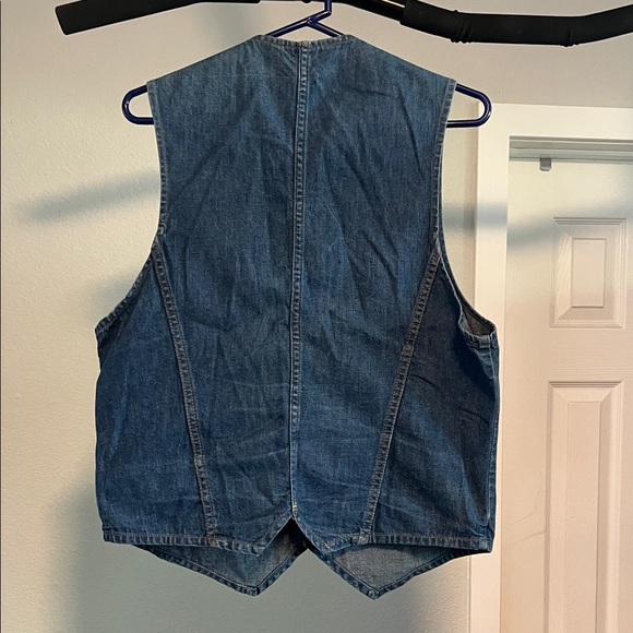 Levi's Produce Blue Denim Vest in Very Nice Condition - Picture 7 of 11